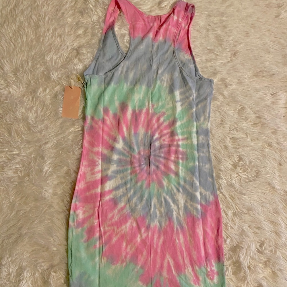 GVO Tie Dye Racerback Mini Tank Dress - Picture 3 of 8